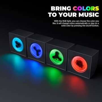 Venominbox Ferrofluid Music Visualizer, Dancing Sound Sensitive，Ferrofluid Speaker Music Mate, Decorative RGB Light Ferrofluid Display Desk Toy for Table, Bedroom, Office, Study, Science Gift