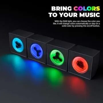 Venominbox Ferrofluid Music Visualizer, Dancing Sound Sensitive，Ferrofluid Speaker Music Mate, Decorative RGB Light Ferrofluid Display Desk Toy for Table, Bedroom, Office, Study, Science Gift