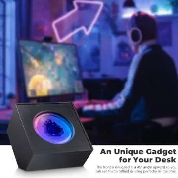Venominbox Ferrofluid Music Visualizer, Dancing Sound Sensitive，Ferrofluid Speaker Music Mate, Decorative RGB Light Ferrofluid Display Desk Toy for Table, Bedroom, Office, Study, Science Gift