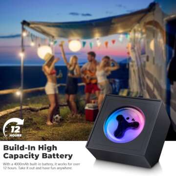 Venominbox Ferrofluid Music Visualizer, Dancing Sound Sensitive，Ferrofluid Speaker Music Mate, Decorative RGB Light Ferrofluid Display Desk Toy for Table, Bedroom, Office, Study, Science Gift