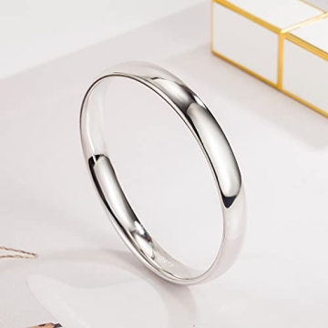 Dankadi 925 Sterling Silver Minimalist Bangle for All Styles