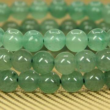 Natural Green Aventurine Gemstone 6mm Round Beads Stretch Bracelet 7" Unisex