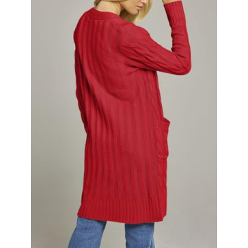 Cozy MEROKEETY Long Sleeve Knit Cardigan for Women