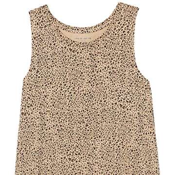 Amazon Essentials Women's Tank Swing Dress (Available in Plus Size), Light Brown Leopard Print, Large