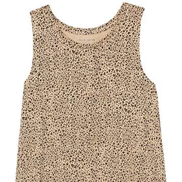 Amazon Essentials Women's Tank Swing Dress (Available in Plus Size), Light Brown Leopard Print, Large