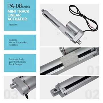 12V Mini Track Electric Actuator for Robotics & Home Automation