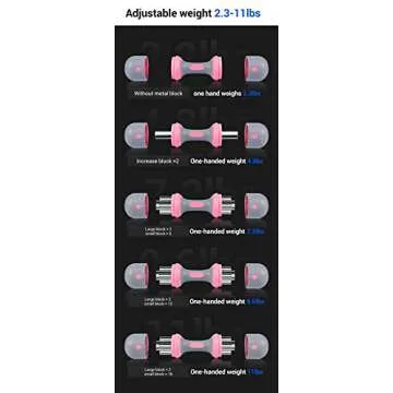 Nice C Adjustable Dumbbells Weights, Neoprene All-in-1 Options, Non-Slip, All-Purpose, Home, Gym, Of...