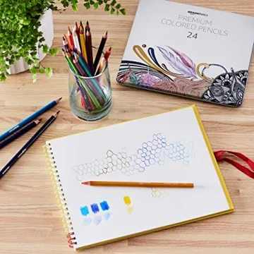 Premium Colored Pencils 24 Count - Amazon Basics
