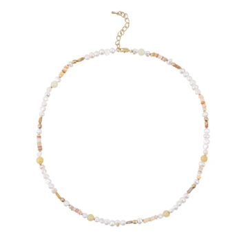 Stunning Bohemian Stone Pearl Choker Necklace for Women - Handmade Summer Beach Jewelry