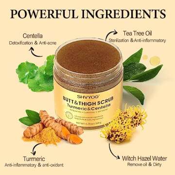 Butt Scrub Exfoliator with Turmeric & Centella for Clear Skin