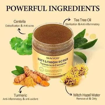 Butt Scrub Exfoliator with Turmeric & Centella for Clear Skin