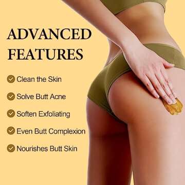 Butt Scrub Exfoliator with Turmeric & Centella for Clear Skin