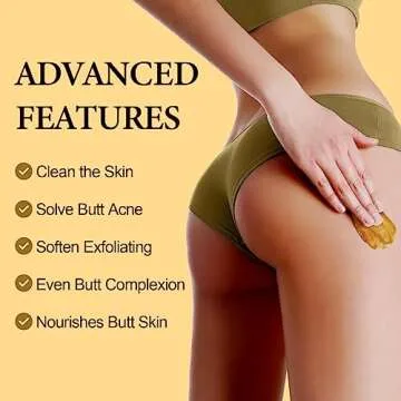 Butt Scrub Exfoliator with Turmeric & Centella for Clear Skin