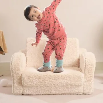 MOMCAYWEX Kids Couch - Toddler Soft Sherpa Chair