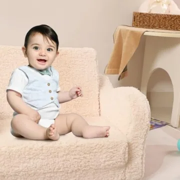 MOMCAYWEX Kids Couch - Toddler Soft Sherpa Chair