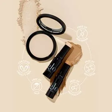 Glo Skin Beauty Pressed Base Powder Foundation Makeup (Honey Medium) - Flawless Coverage for a Radiant Natural, Second-Skin Finish