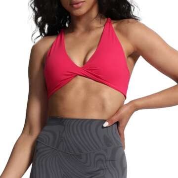 Aoxjox Women's Workout Sports Bras Fitness Backless Padded Sienna Low Impact Bra Yoga Crop Tank Top ...