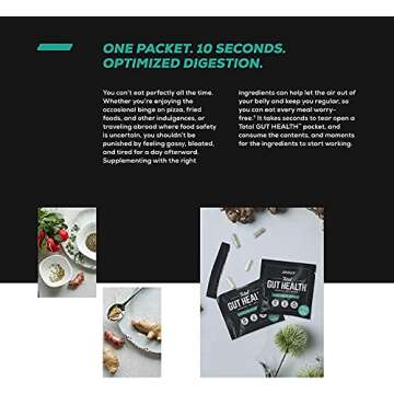 ONNIT Total Gut Health - Complete Probiotics & Digestive Enzyme Supplement for Women & Men - 5 Strains of Probiotics, Prebiotics, Enzymes, Betaine HCL