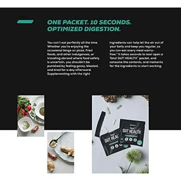 ONNIT Total Gut Health - Complete Probiotics & Digestive Enzyme Supplement for Women & Men - 5 Strains of Probiotics, Prebiotics, Enzymes, Betaine HCL