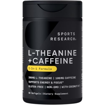 L-Theanine & Caffeine Softgels for Focused Energy & Relaxation