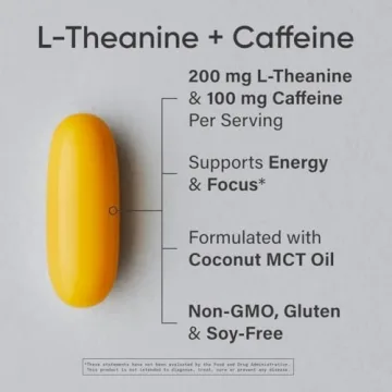 L-Theanine & Caffeine Softgels for Focused Energy & Relaxation