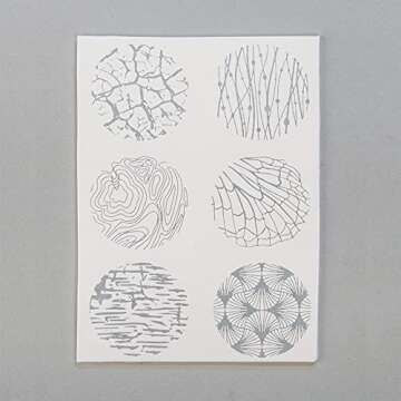 Sculpey Tools Silk Screen Nature, reusable 3 piece set, Great for all types of DIY crafts, polymer clay, jewelry making and mixed media, great for all skill levels