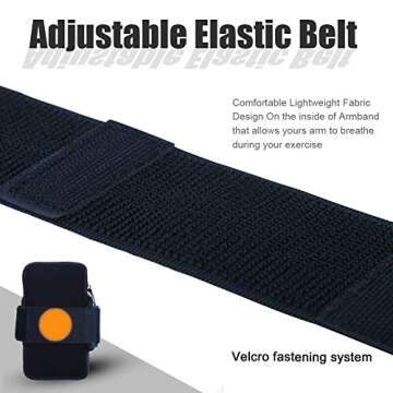 MOVOYEE Phone Holder for Running Armband iPhone 15 14 13 12 11 Pro Max XS XR X 8 7 6 Plus SE Mini Galaxy Ultra Edge S24 S23 S22 S21 S20 Note 20 10 Pouch Bag,Arm Band Sleeve Fit Sport Gym Hiking-Black