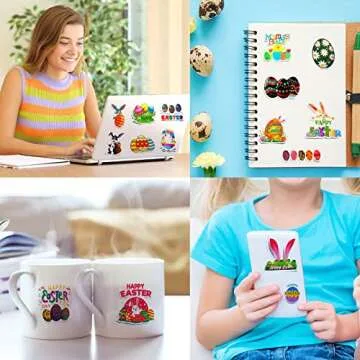 Shop 200Pcs Easter Stickers - Fun for Kids & Adults