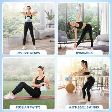 Yes4All Adjustable 12LB Kettlebell Set for Home Gym