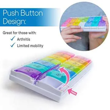 RMS Pill Organizer for Medications - Weekly and Daily Planner