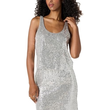 Stylish Women's Risa Sequin Cami by The Drop in Silver