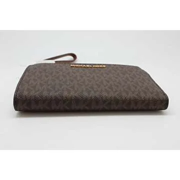 Michael Kors Glam Wristlet Wallet - Brown Acorn Style