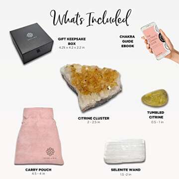 Zenluma Citrine Crystal Stone (1.5" - 2") for Home Decor, Crystal Healing and Mineral Collecting. Rough Raw Crystals, Gemstones and Crystals for Reiki, Meditation, Chakra