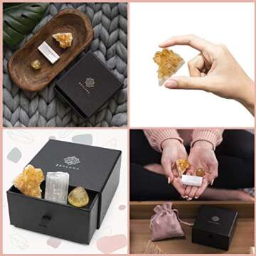 Zenluma Citrine Crystal Stone (1.5" - 2") for Home Decor, Crystal Healing and Mineral Collecting. Rough Raw Crystals, Gemstones and Crystals for Reiki, Meditation, Chakra