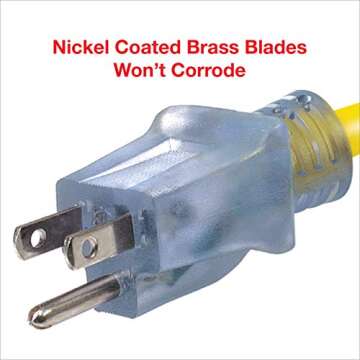 Clear Power 50 ft Heavy Duty Extension Cord with Indicator Light