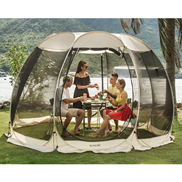ULTICOR Canopy Outdoor Screen Tent – Instant Pop-up Screen Room Tent – Large Screen House – 8-...