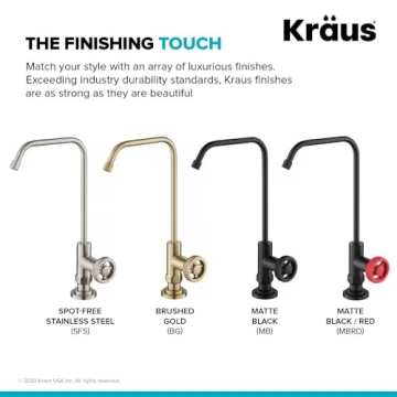 KRAUS Urbix Matte Black Lead-Free Kitchen Water Filter Faucet