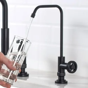 KRAUS Urbix Matte Black Lead-Free Kitchen Water Filter Faucet