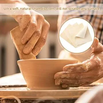 Potchen 20-Piece Chamois Cloths for Pottery Crafting