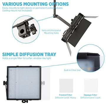 Fovitec 600 LED Bi-Color Panel Kit for Photography