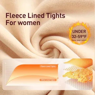 JIZ Fleece Lined Winter Tights for Women - Warm & Stylish