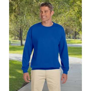 Gildan 18000 - Classic Fit Adult Crewneck Sweatshirt Heavy Blend - First Quality - Royal - Medium