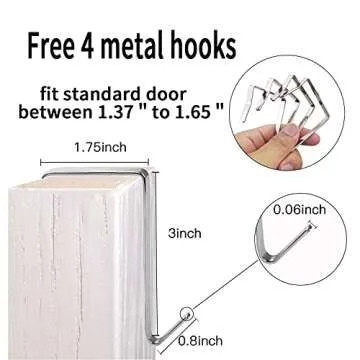 TidyMaster 2 Pack Extra Large Hanging Crystal Clear Over Door Shoe Organizers,closet shoe organizer shoe rack organizer shoe storage,12+6Pockets,8Hooks,Grey (59"x 21.6")