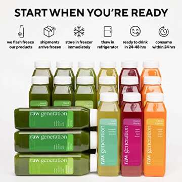 RAW generation 3-Day Skinny Cleanse - Best Sweet Greens Detox Juice Cleanse for Weight Management/Healthiest Way to Cleanse Your System/Jumpstart a Healthier Diet