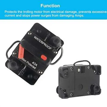 WOHHOM 40 Amp Waterproof Circuit Breaker for Boats & RVs