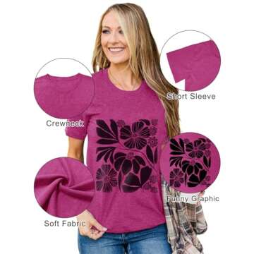 Savarana Vintage Wildflower T-Shirt for Women