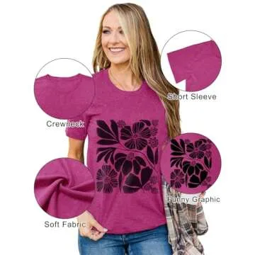Savarana Vintage Wildflower T-Shirt for Women
