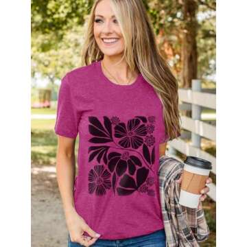 Savarana Vintage Wildflower T-Shirt for Women