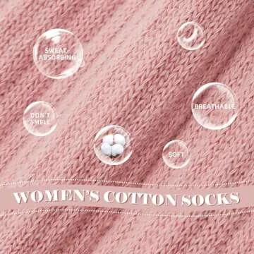 American Trends Retro Crew Socks for Women Men Vintage Striped Slouchy Socks Tube Scrunch Socks 3pack PinkWhiteBlack