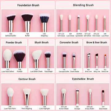 Jessup Brand 25pcs Professional Makeup Brush set Beauty Cosmetic Foundation Power Blushes eyelashes ...